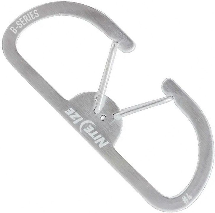 Карабин двухкамерный #4 Nite Ize B-Series Dual BS4-11-R3, нержавеющая сталь - фото